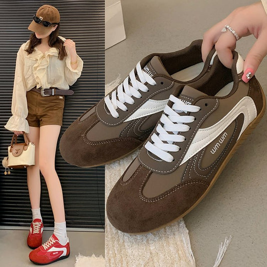 2025Autumn Low Top(Upper Height Less10cm)Sports Shoes Rubber Women's Lace-Up