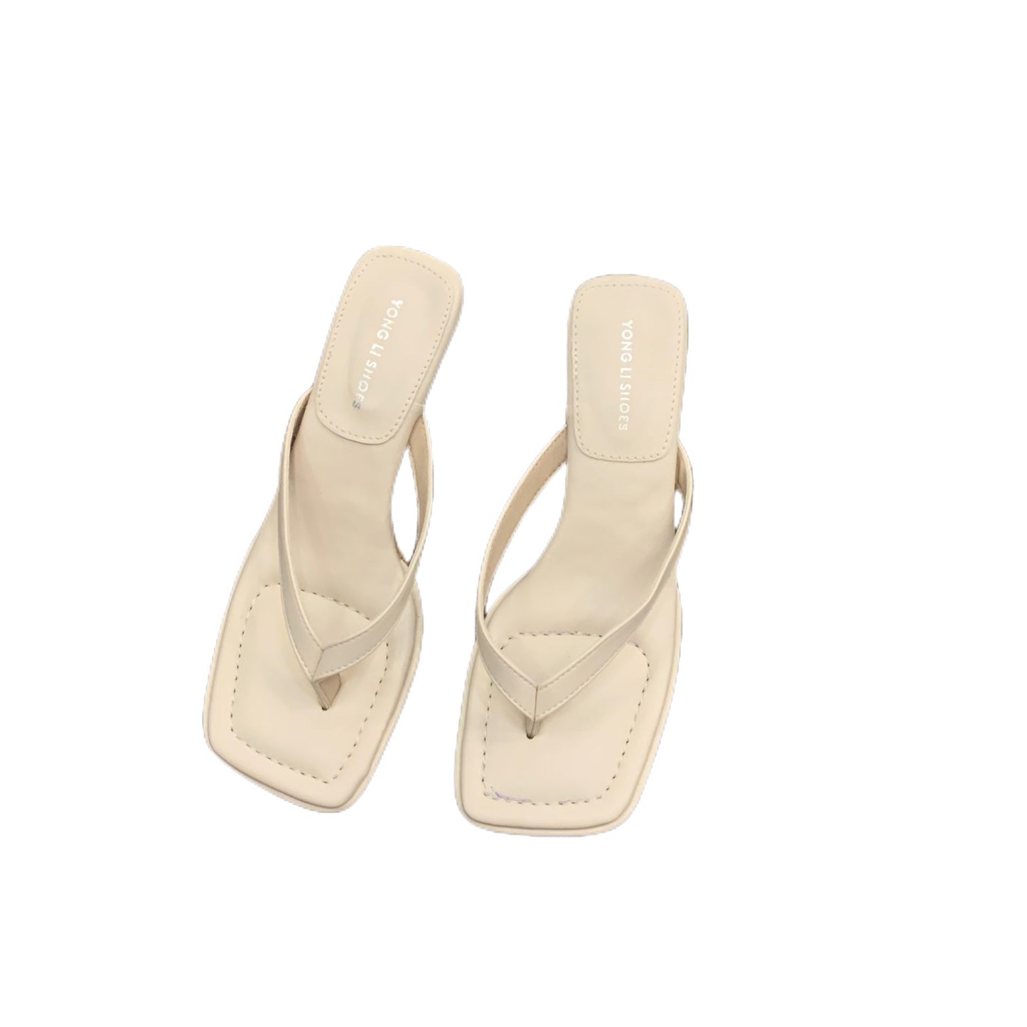 French-style Flip-flops Toe-post Sandals Fairy Shoes for Summer Outdoor Wear2024New simple thong high-heeled sandals