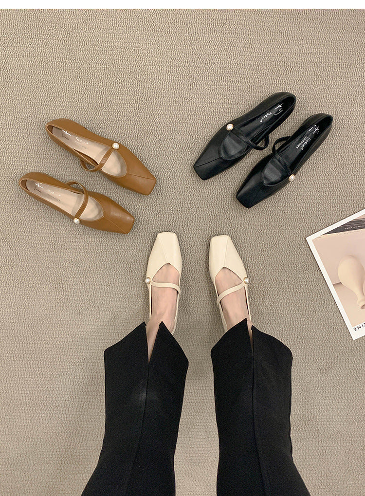 Women's Flat Shoes2023Spring, Autumn, Summer New Versatile Design Mary Jane Women's Shoes Gentle Style Evening Shoes