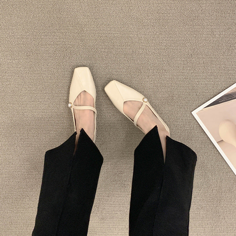 Women's Flat Shoes2023Spring, Autumn, Summer New Versatile Design Mary Jane Women's Shoes Gentle Style Evening Shoes