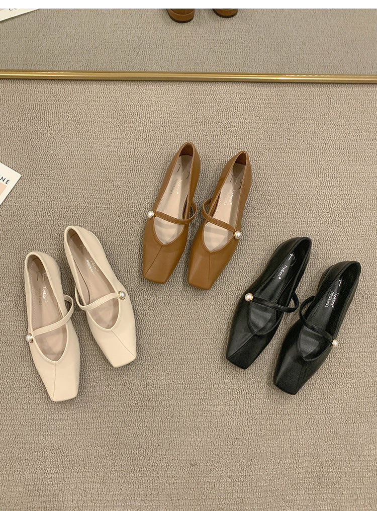 Women's Flat Shoes2023Spring, Autumn, Summer New Versatile Design Mary Jane Women's Shoes Gentle Style Evening Shoes