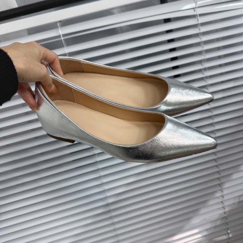 French Style Sexy Pointed Toe Height Increasing5Centimeter Shallow Mouth Women's Shoes Versatile Elegant Open Toe Single Shoes Women's Commuting Fashion