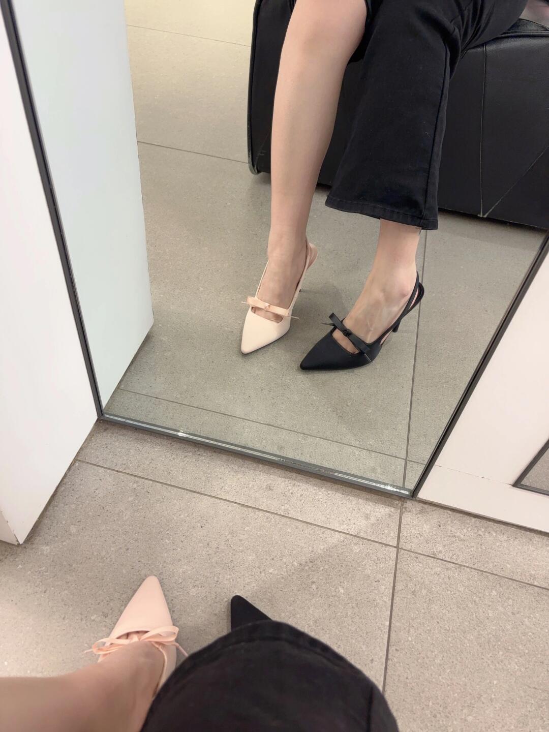 2025New French Style Pointed Toe Bow High Heels Women's Stiletto Sandals Elegant Versatile Shallow Mouth Shoes