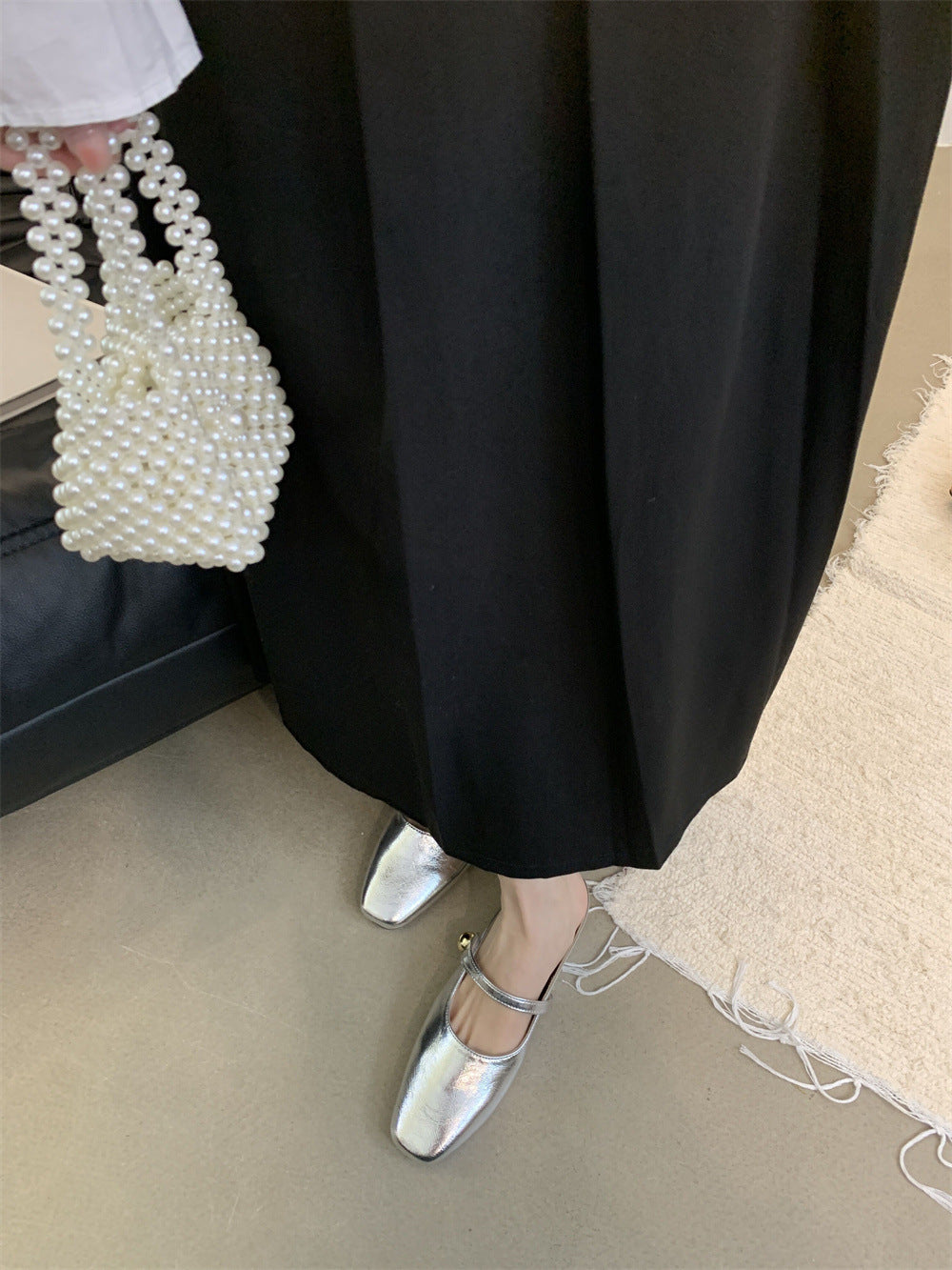 Flat Closed-Toe Half Slippers for Women Soft Sole2025French-style Sandals for Outdoor Wear, Super Popular Evening Breeze Niche Single Shoes