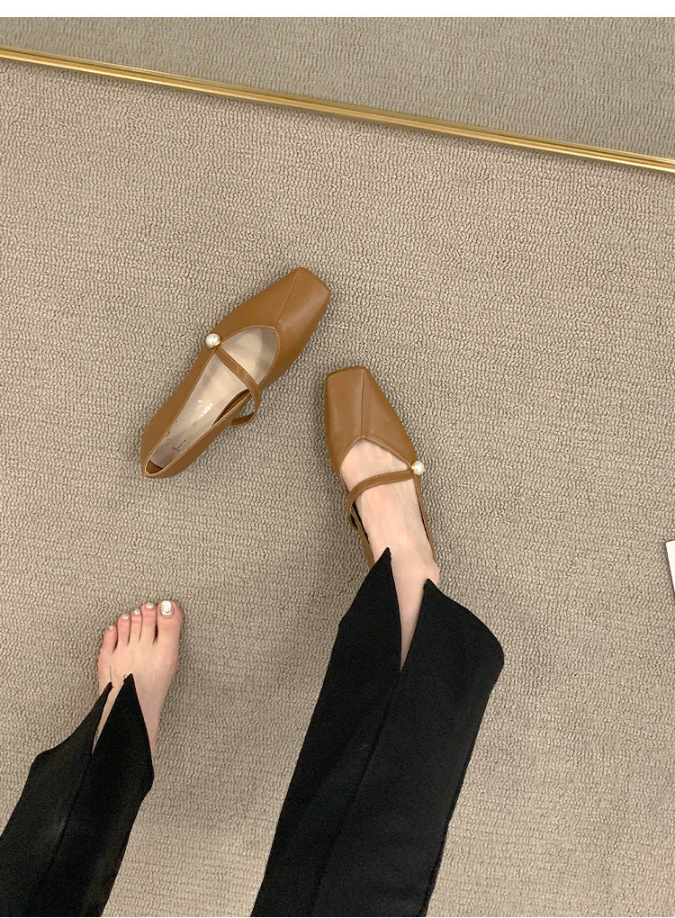 Women's Flat Shoes2023Spring, Autumn, Summer New Versatile Design Mary Jane Women's Shoes Gentle Style Evening Shoes