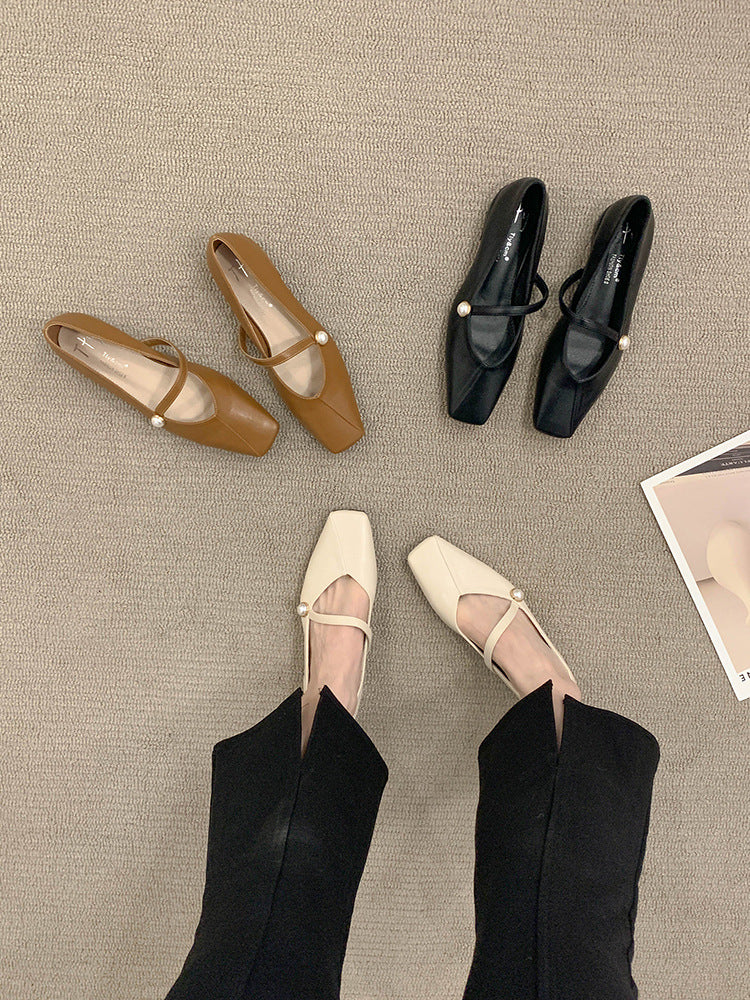 Women's Flat Shoes2023Spring, Autumn, Summer New Versatile Design Mary Jane Women's Shoes Gentle Style Evening Shoes