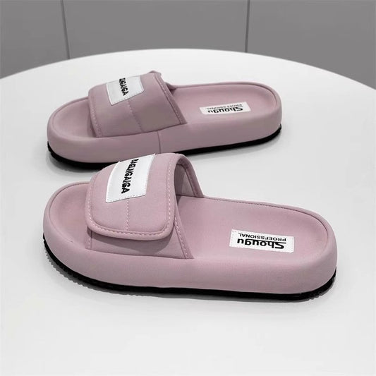 Low Heel Platform Sole(Less3cm)PU Rubber Slippers