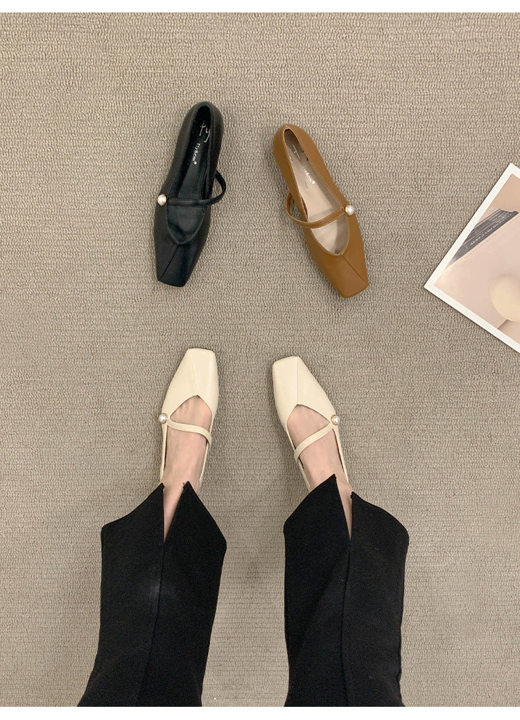Women's Flat Shoes2023Spring, Autumn, Summer New Versatile Design Mary Jane Women's Shoes Gentle Style Evening Shoes