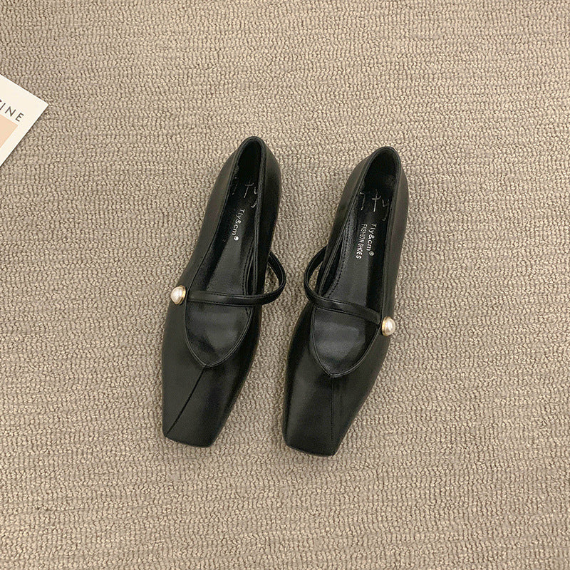 Women's Flat Shoes2023Spring, Autumn, Summer New Versatile Design Mary Jane Women's Shoes Gentle Style Evening Shoes