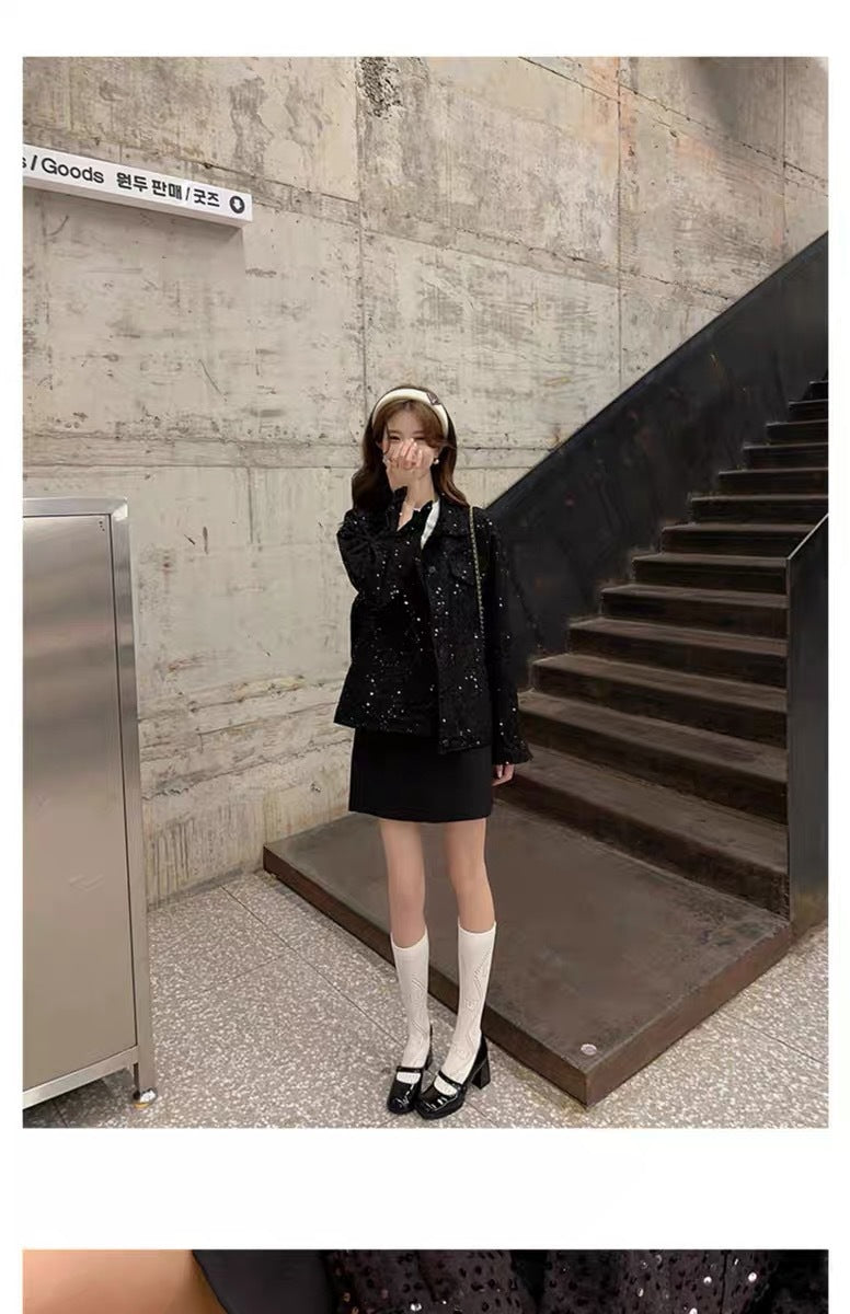 Mary Jane High Heels2023New Year's New Small Thick Heel French Style One-Strap Retro Single Shoes
