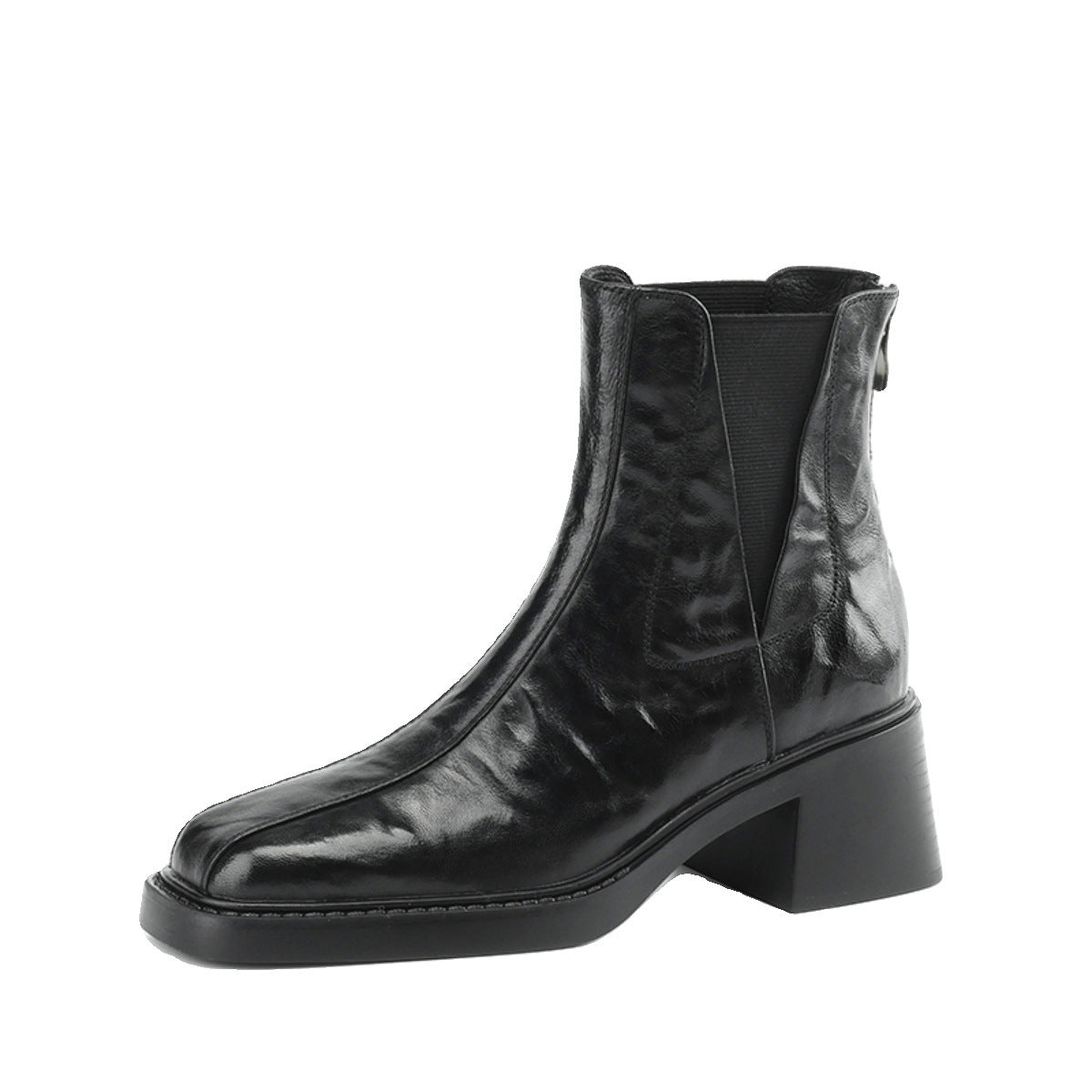 2024New Autumn and Winter Short Boots for Women, Chunky Heel Short Boots, High Heel Martin Boots, British Style for Women