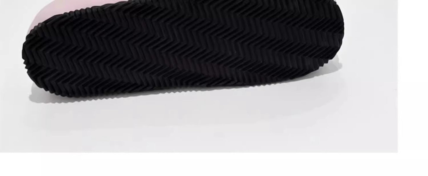 Low Heel Platform Sole(Less3cm)PU Rubber Slippers
