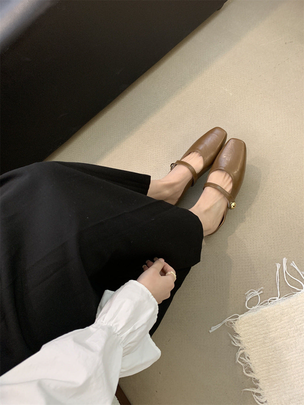 Flat Closed-Toe Half Slippers for Women Soft Sole2025French-style Sandals for Outdoor Wear, Super Popular Evening Breeze Niche Single Shoes