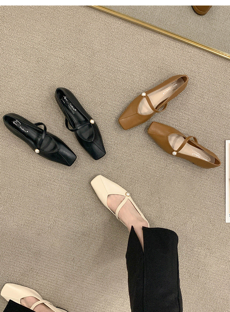 Women's Flat Shoes2023Spring, Autumn, Summer New Versatile Design Mary Jane Women's Shoes Gentle Style Evening Shoes