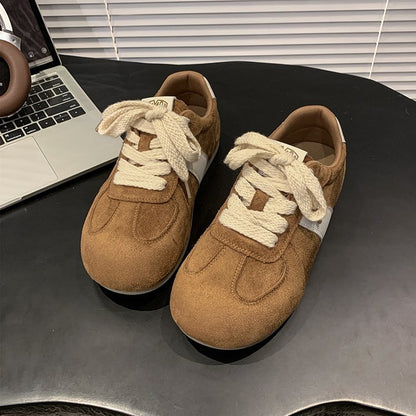 2025Autumn women's rubber sneakers with laces, low-top（Upper Height Less10cm)