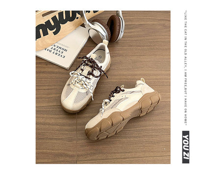 2025New Retro Jogging Shoes for Women, Casual Sports Shoes, Student Shoes, Color Block Single Shoes for Women