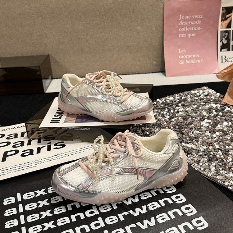 2025Women's Low-Cut Summer Sneakers（Upper Height Less10cm)Sports Shoes Lace Rubber