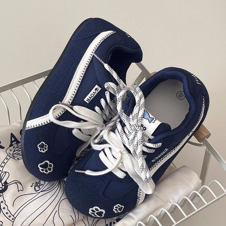 2025Autumn rubber sneakers low-top（Upper Height Less10cm)Lace-up Women