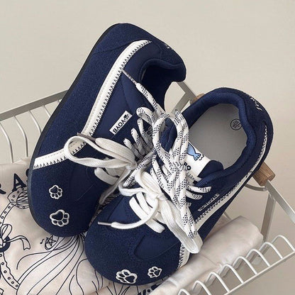 2025Autumn rubber sneakers low-top（Upper Height Less10cm)Lace-up Women