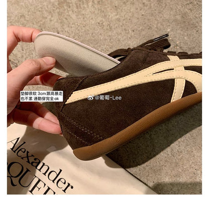 2025Women's Autumn Lace-Up Low-Top Sneakers（Upper Height Less10cm)Rubber