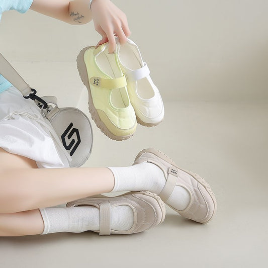 Women2025Autumn Velcro sneakers rubber low-top（Upper Height Less10cm)