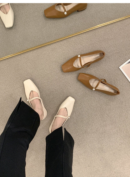 Women's Flat Shoes2023Spring, Autumn, Summer New Versatile Design Mary Jane Women's Shoes Gentle Style Evening Shoes