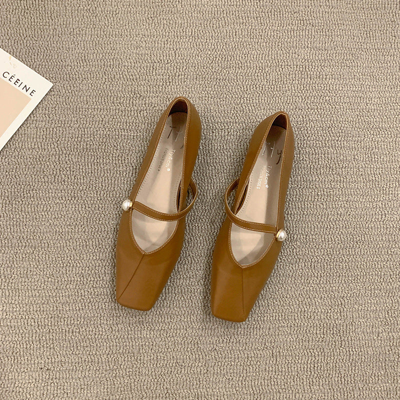 Women's Flat Shoes2023Spring, Autumn, Summer New Versatile Design Mary Jane Women's Shoes Gentle Style Evening Shoes