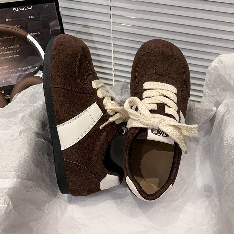 2025Autumn women's rubber sneakers with laces, low-top（Upper Height Less10cm)