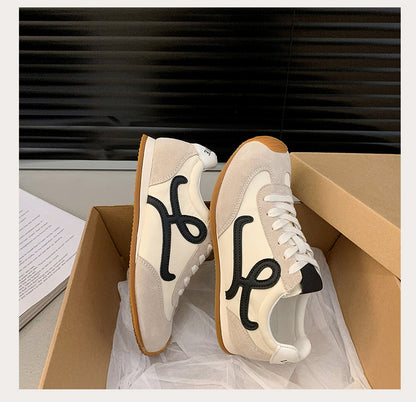 2025Spring Summer New Grape Mom Wang Yibo Same Style Asymmetric Large Toe Lace-up Casual Style Jogging Shoes