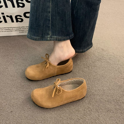 Late Night Breeze Height Increasing Thick Sole Leopard Print Fleece Lined Birkenstock Shoes for Outdoor Wear Autumn Winter Slip-On Ugly Cute Deep Mouth Beanie Cotton Shoes