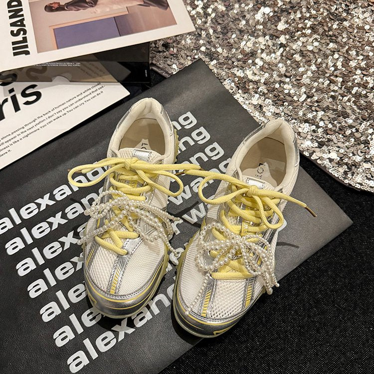 2025Women's Low-Cut Summer Sneakers（Upper Height Less10cm)Sports Shoes Lace Rubber