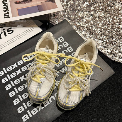 2025Women's Low-Cut Summer Sneakers（Upper Height Less10cm)Sports Shoes Lace Rubber