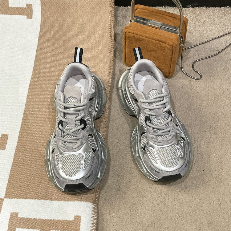 2024Spring Low-Top（Upper Height Less10cm)Rubber lace-up cross strap women's sneakers