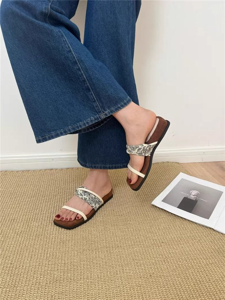 PUT Wedge Rubber Slippers Mid Heel