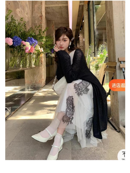 Yi Mengling Same Style2023Shoe Fairy Shoes to Match Dress Rich Lady Shoes Wedge White Single Shoes Pointed Toe Maggie Jane