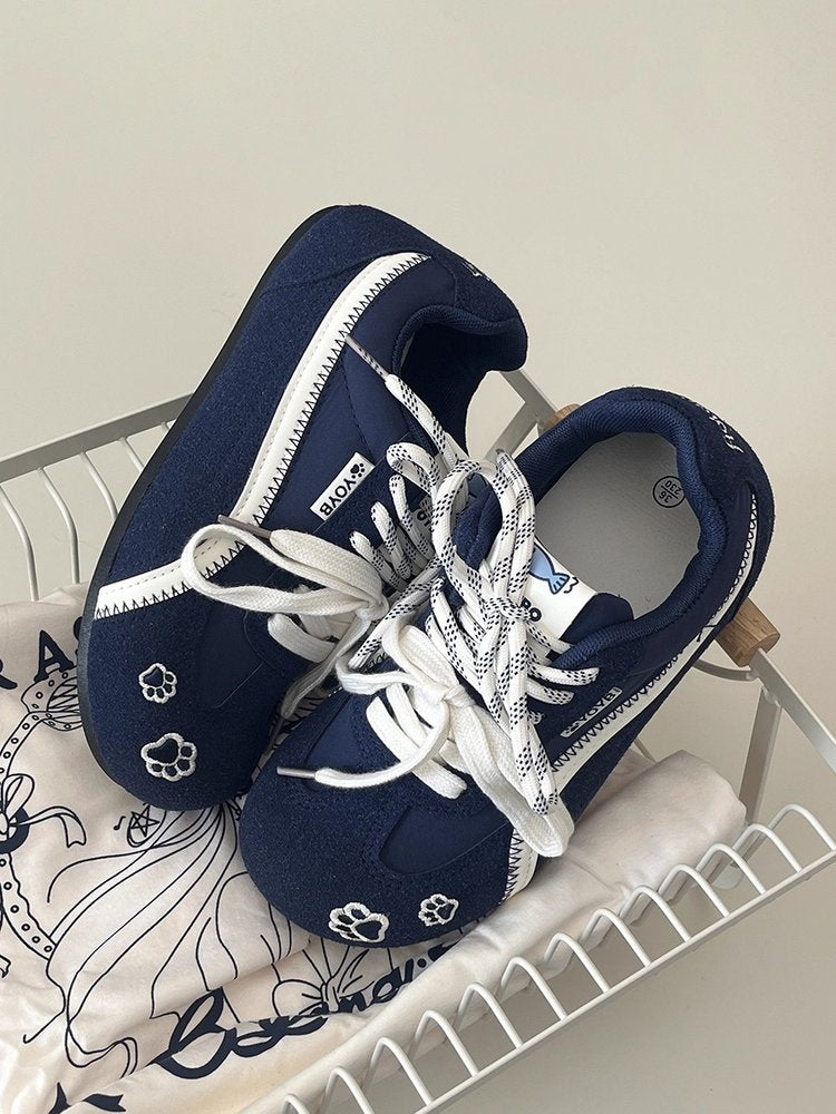 2025Autumn rubber sneakers low-top（Upper Height Less10cm)Lace-up Women