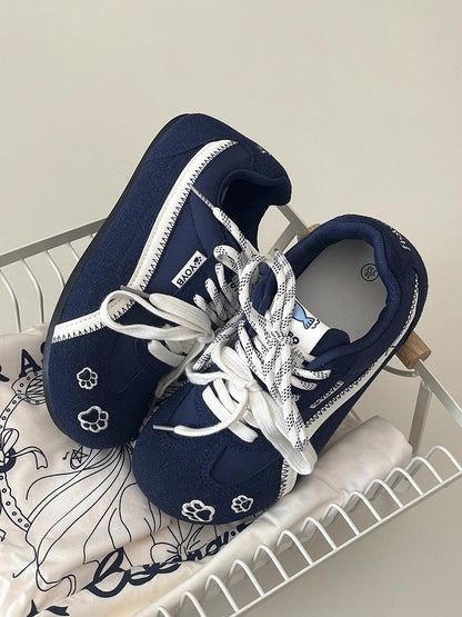 2025Autumn rubber sneakers low-top（Upper Height Less10cm)Lace-up Women