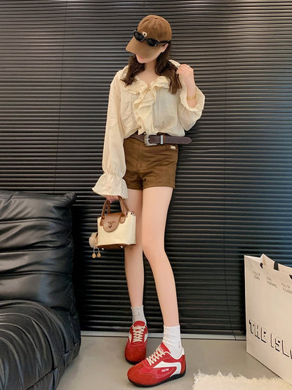 2025Autumn Low Top（Upper Height Less10cm)Sports Shoes Rubber Women's Lace-Up