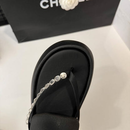 PU Platform High Heels(6-8cm)Rubber Slippers