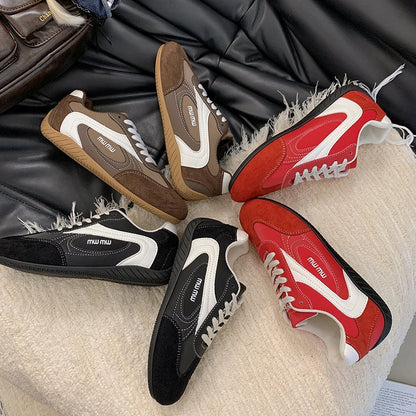 2025Autumn Low Top（Upper Height Less10cm)Sports Shoes Rubber Women's Lace-Up