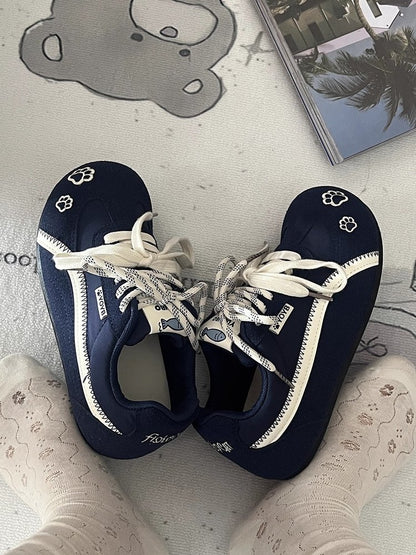 2025Autumn rubber sneakers low-top（Upper Height Less10cm)Lace-up Women