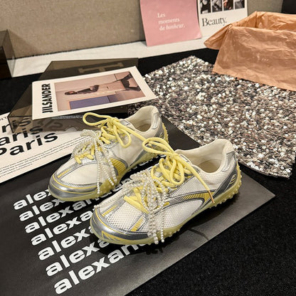 2025Women's Low-Cut Summer Sneakers（Upper Height Less10cm)Sports Shoes Lace Rubber