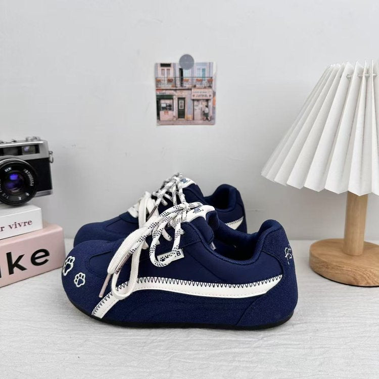 2025Autumn rubber sneakers low-top（Upper Height Less10cm)Lace-up Women