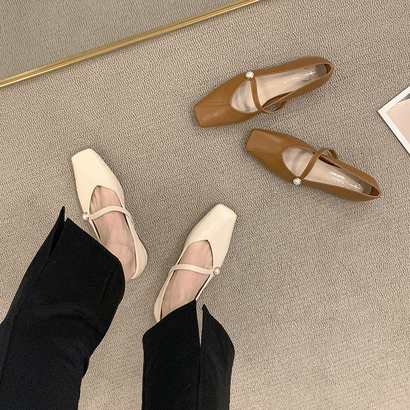 Women's Flat Shoes2023Spring, Autumn, Summer New Versatile Design Mary Jane Women's Shoes Gentle Style Evening Shoes