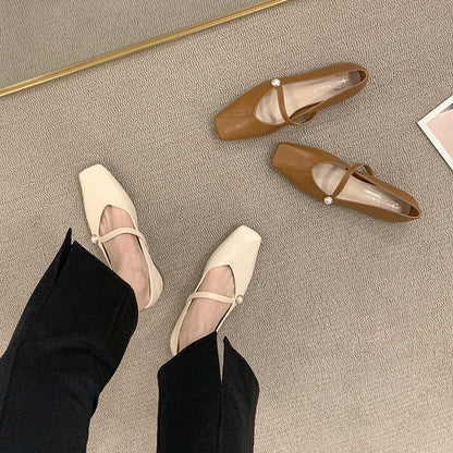 Women's Flat Shoes2023Spring, Autumn, Summer New Versatile Design Mary Jane Women's Shoes Gentle Style Evening Shoes