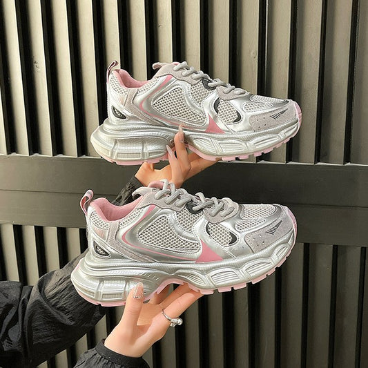 2024Spring Low-Top（Upper Height Less10cm)Rubber lace-up cross strap women's sneakers