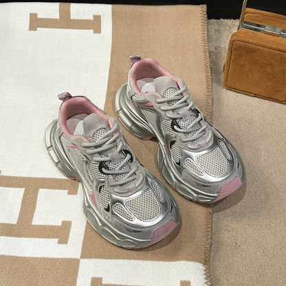 2024Spring Low-Top（Upper Height Less10cm)Rubber lace-up cross strap women's sneakers