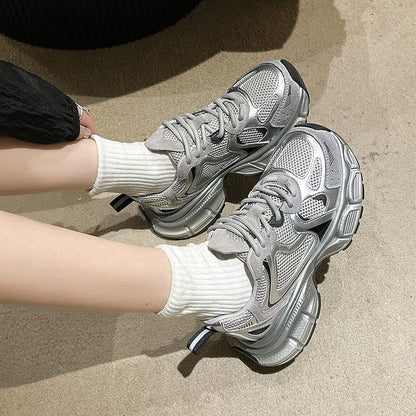 2024Spring Low-Top（Upper Height Less10cm)Rubber lace-up cross strap women's sneakers