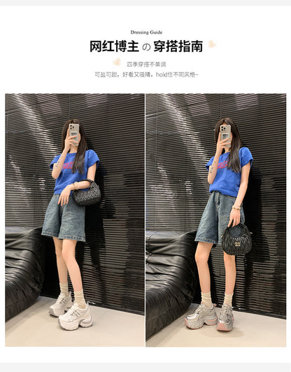 2025Spring New Style Thick-Soled Platform Dad Shoes for Women, Slimming Sneakers, Casual Sports Shoes for Petite Women, Height Increasing