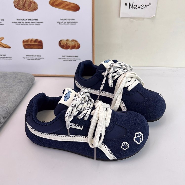 2025Autumn rubber sneakers low-top（Upper Height Less10cm)Lace-up Women